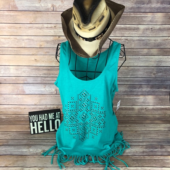 Tractor Supply Company Tops Fringe Bottom Tank Top Poshmark